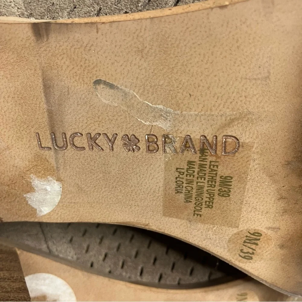 Lucky Brand suede Loria‎ ankle boots tan size 9